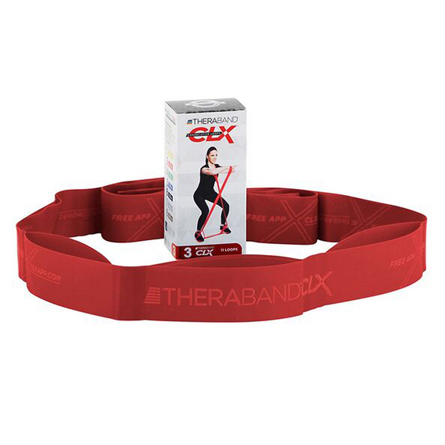 80347-Thera-band-loops-CLX-11-rood-middel-zwaar-afbeelding-1