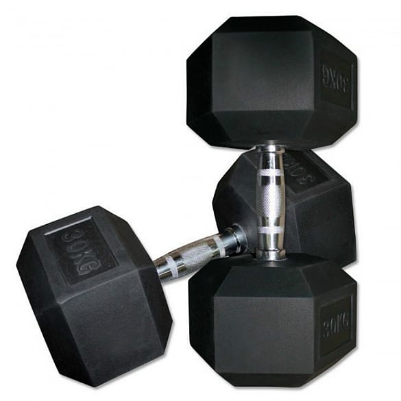 15895-Lifemaxx-Hexagon-Dumbbellset-2-x-20-kg-afbeelding-1