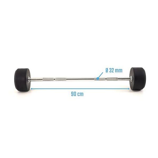 83178-Muscle-Power-Rubber-vaste-halterstang-35-kg-afbeelding-2