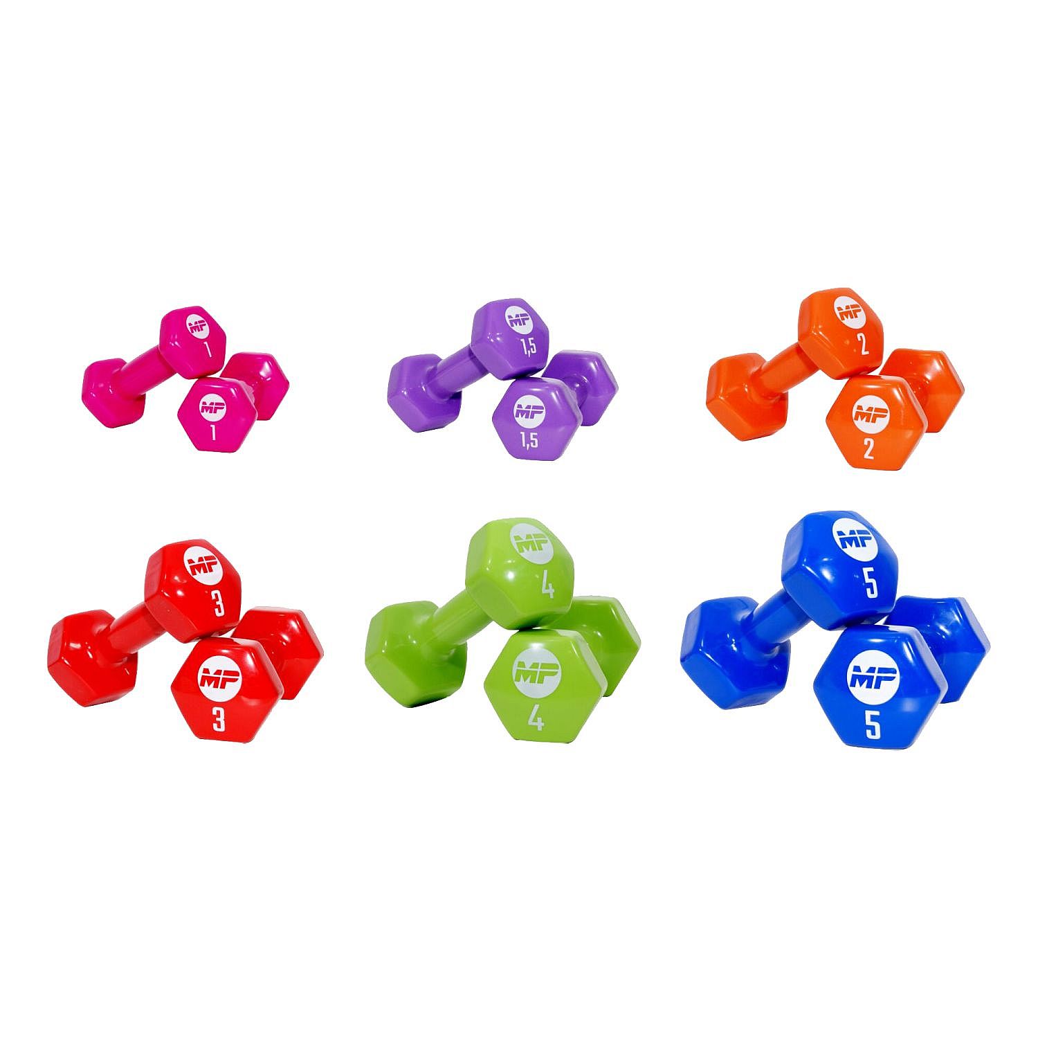 83114-Muscle-Power-Vinyl-Dumbbellset-2-x-1-kg-roze-afbeelding-2