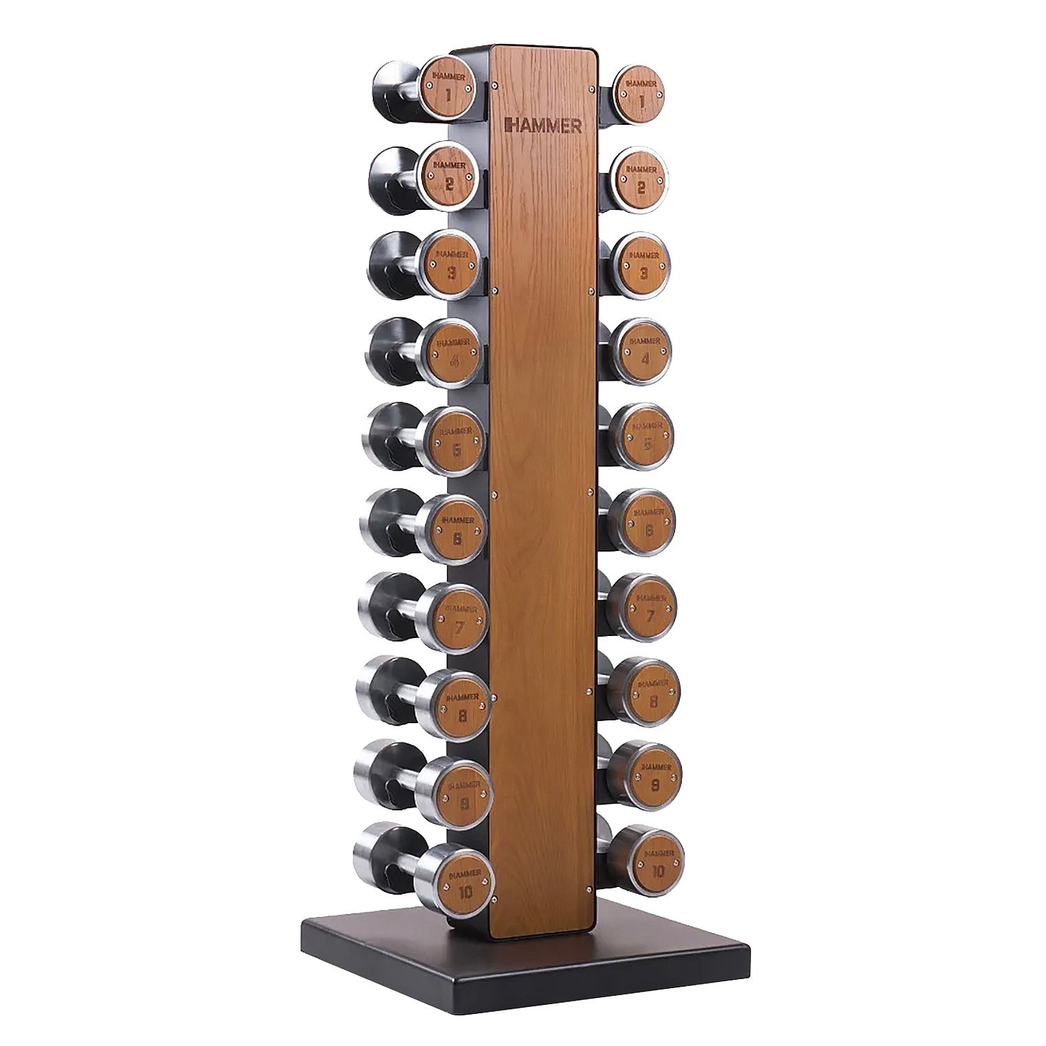 143628-Hammer-dumbbell-toren-1-10-kg-eikenhout-afbeelding-1