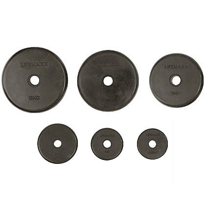 16071-Lifemaxx-rubberen-halterschijf-5-kg---30-mm-afbeelding-2