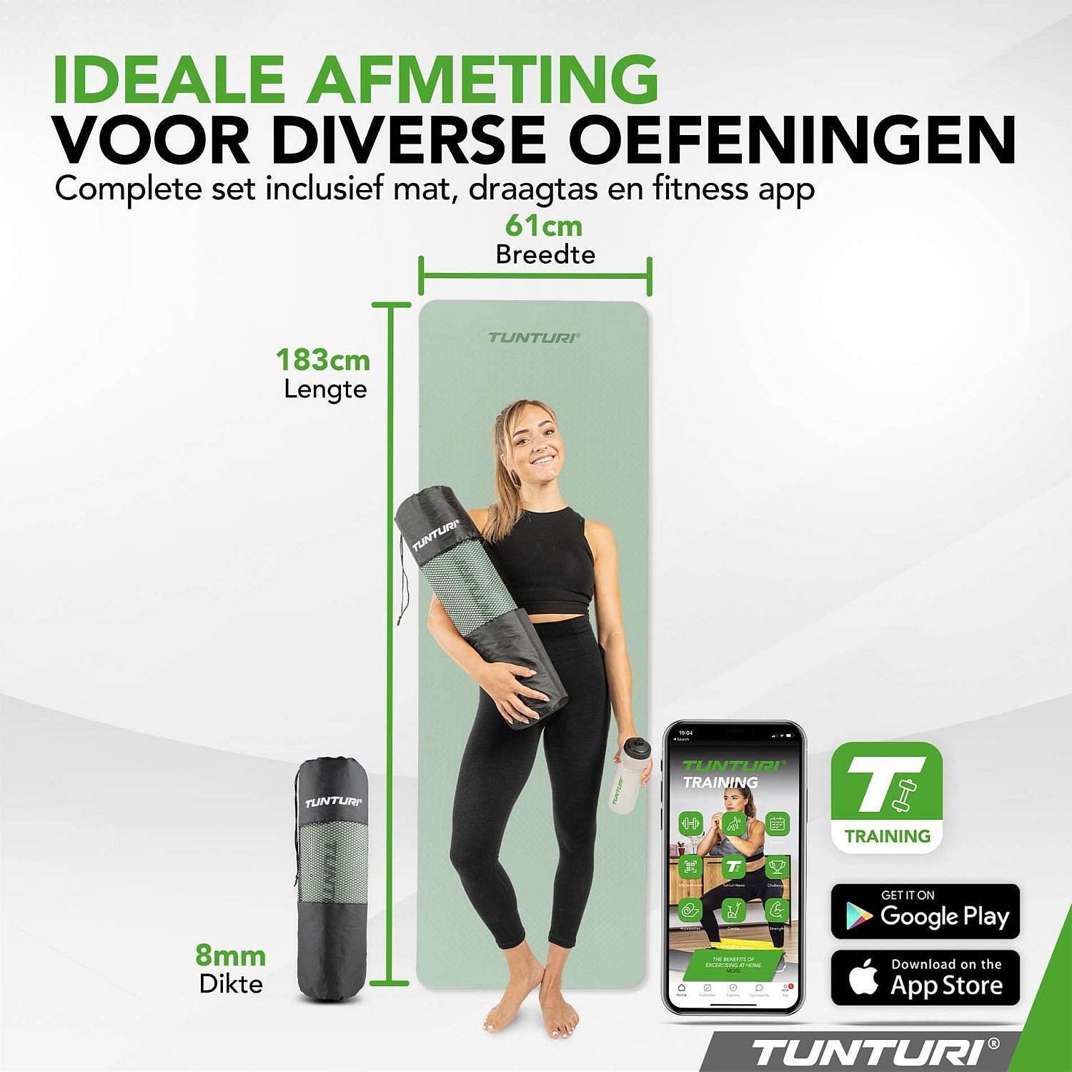 95751-Tunturi-Yogamat-8MM-Lichtgroen-afbeelding-5