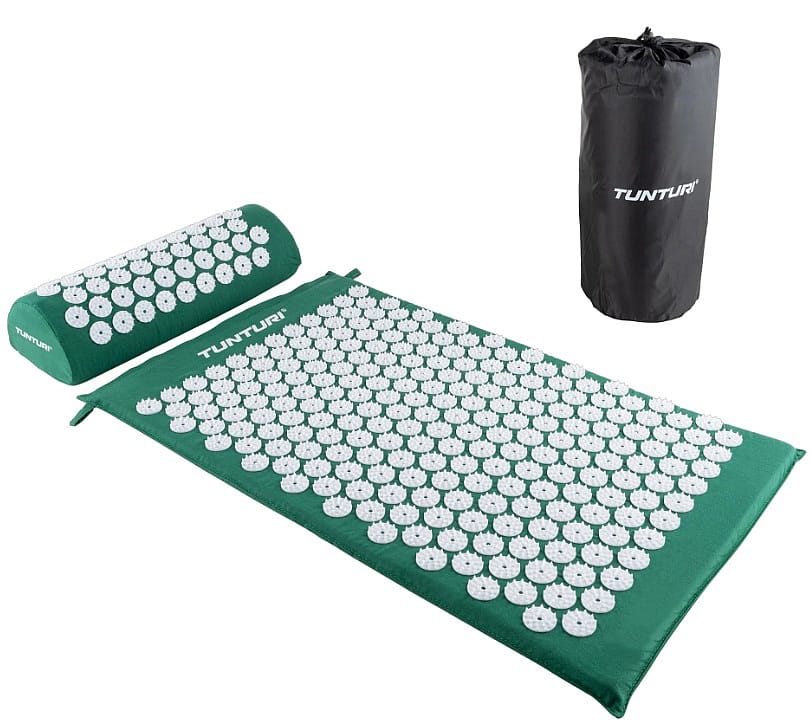 95749-Tunturi-Spijkermat---Acupressuur-mat-en-kussen-groen-afbeelding-1