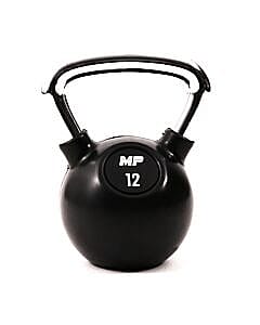 30395-Muscle-Power-Kettlebell-Rubber---Chrome-12-KG-MP1304-afbeelding-1