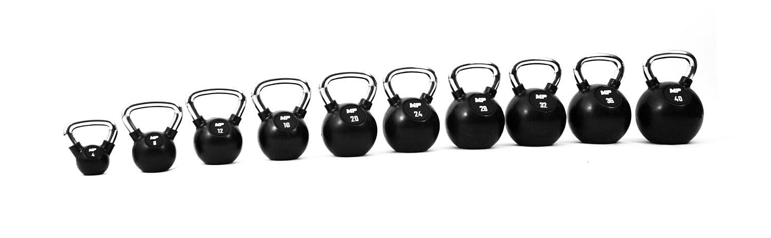 30394-Muscle-Power-Kettlebell-Rubber---Chrome-8-KG-MP1304-afbeelding-3