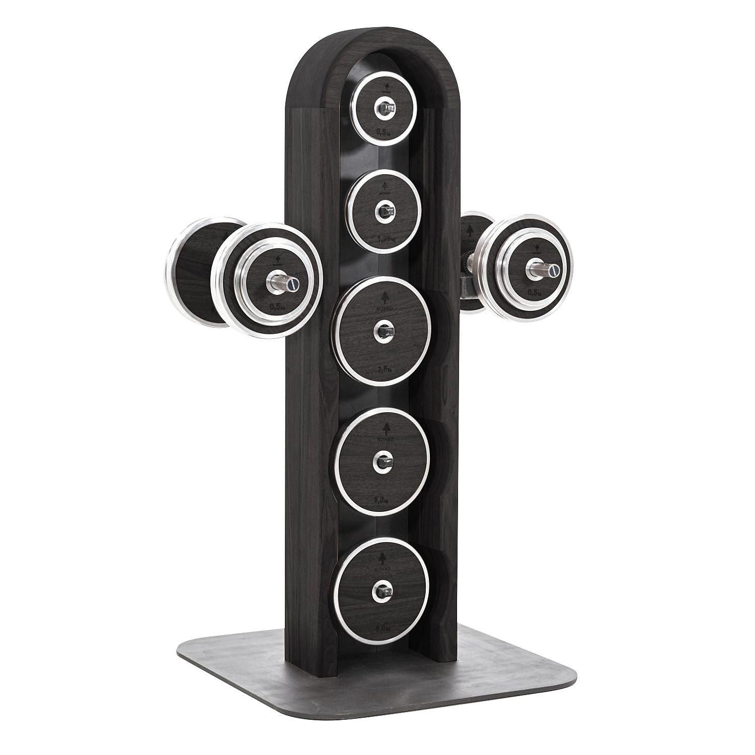 95806-NOHrD-Weight-Plate-Tower-All-Black-excl.-gewichten-afbeelding-1