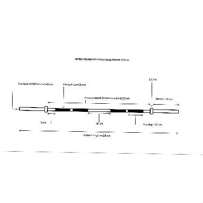 19245-Muscle-Power-Olympische-halterstang-50-mm-218-CM-chroom-MP813-afbeelding-3