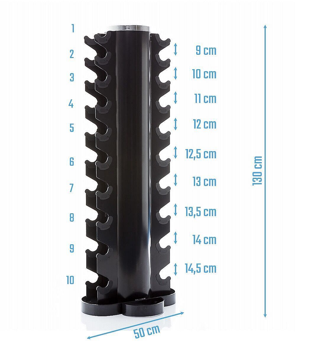 97212-Muscle-Power-Zwarte-Dumbbell-Toren-met-Hexa-Dumbbellset-1-10-kg-afbeelding-5