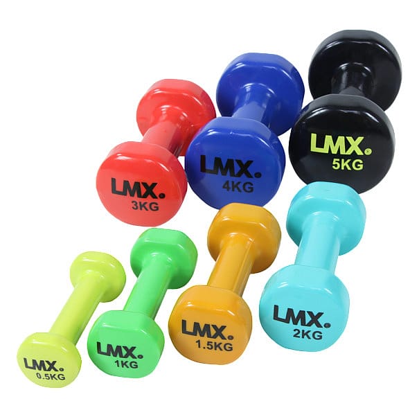 19764-Lifemaxx-Vinyl-Dumbbellset-3-kg-Rood-afbeelding-2