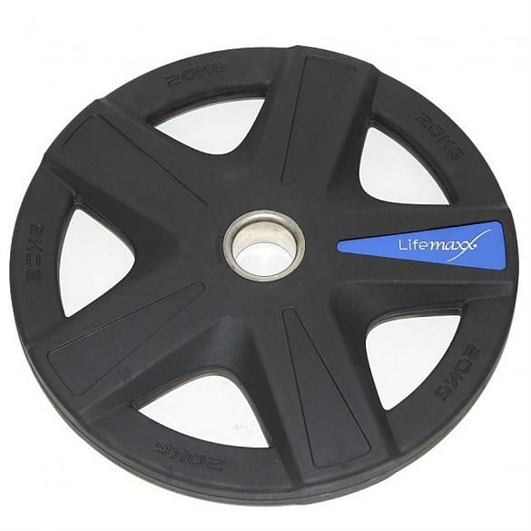 19668-Lifemaxx-Rubberen-Halterschijf-5-grip-20-kg-afbeelding-1
