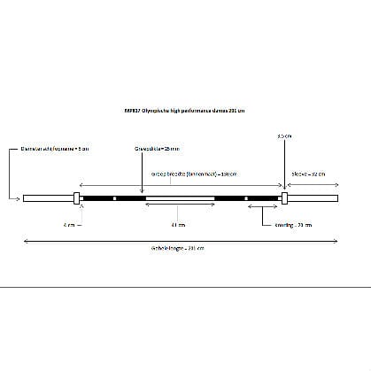 19265-Muscle-Power-Olympische-halterstang-50-mm-201-CM-High-Performance-Dames-MP817-afbeelding-3