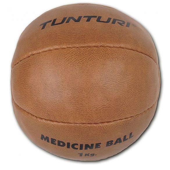 18897-Tunturi-Medicine-ball-kunstleer-bruin-afbeelding-1