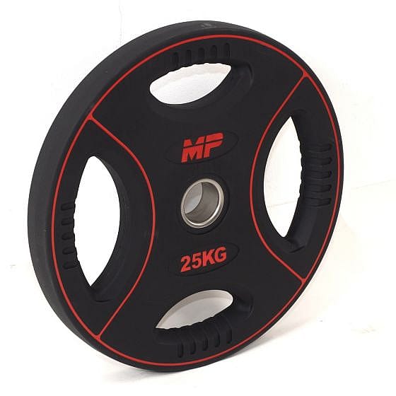 66390-Muscle-Power-50mm-PU-halterschijf-4-grip-25-kg-afbeelding-1