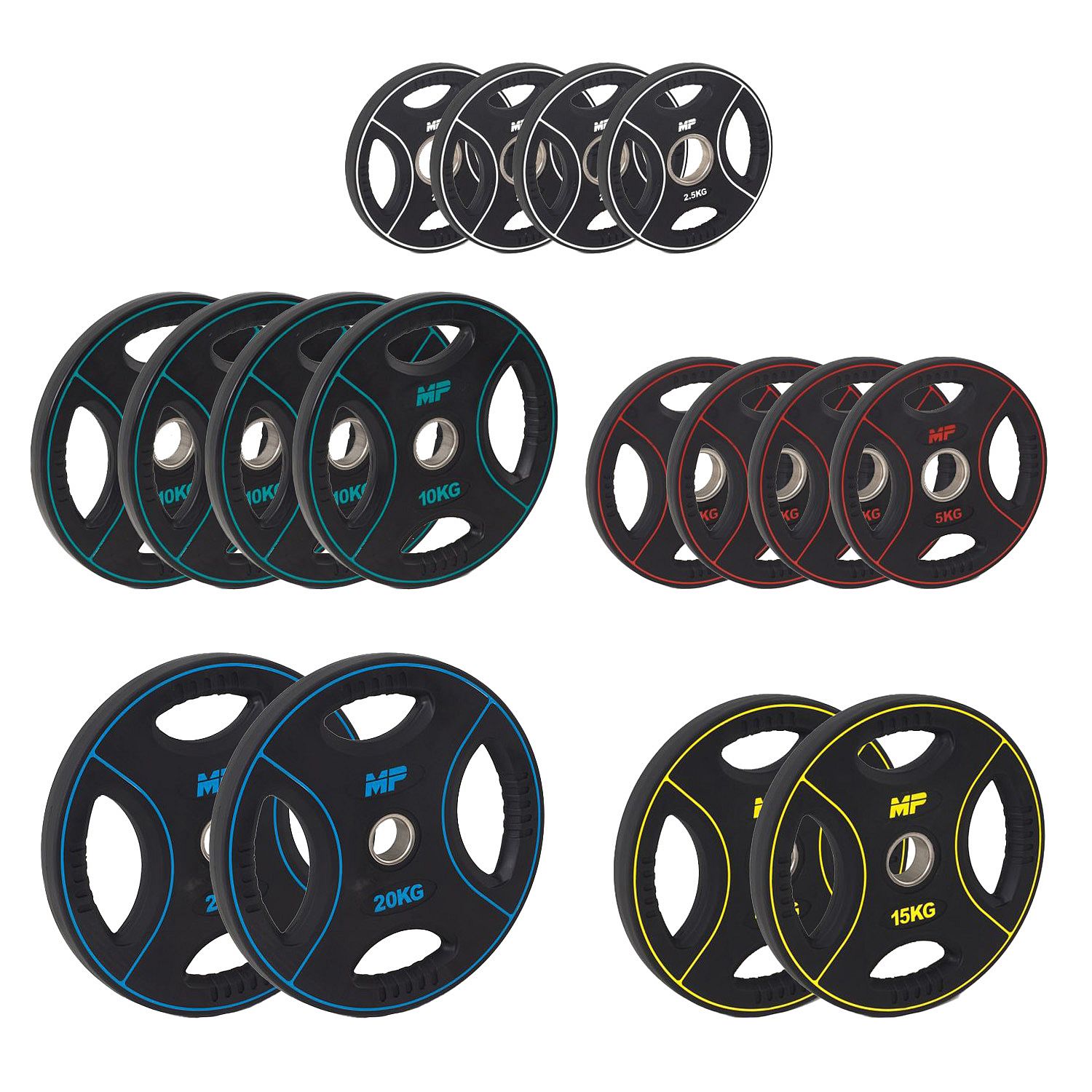 113960-Muscle-Power-50mm-PU-halterschijf-set-140KG-afbeelding-1