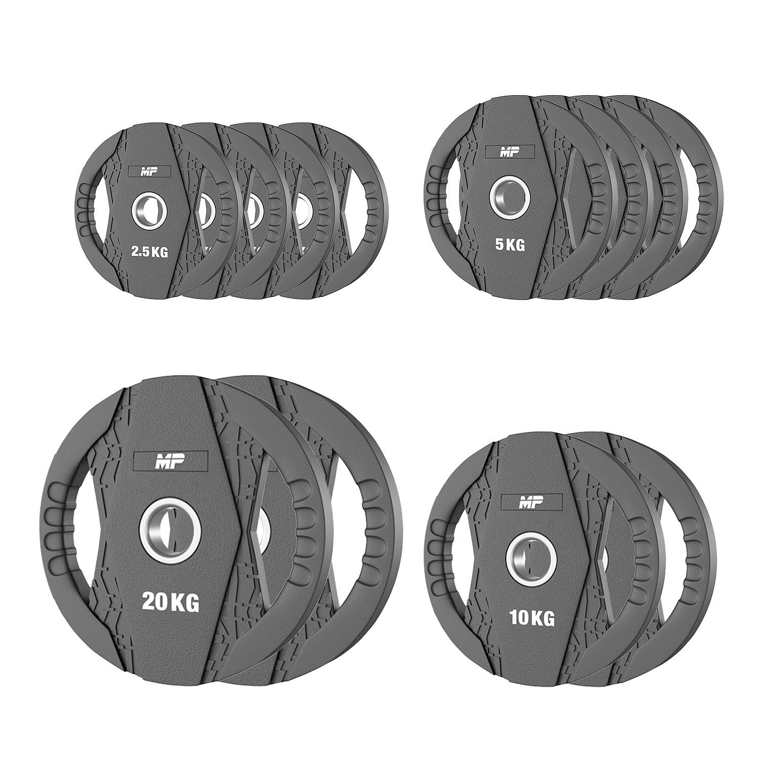 113965-Muscle-Power-Olympische-rubber-halterschijf-set-90KG-afbeelding-1