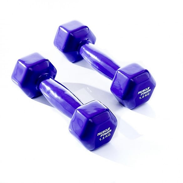 30236-Muscle-Power-Vinyl-Dumbbellset-2-x-15-KG-Paars-MP920-afbeelding-1