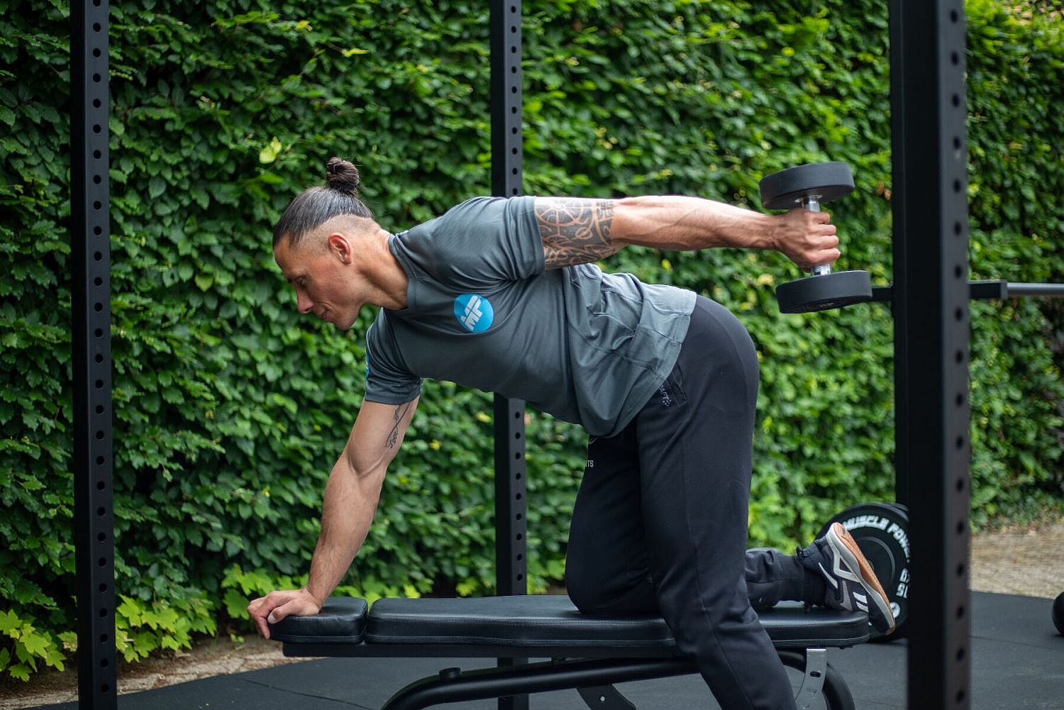 102766-Muscle-Power-ronde-rubber-Dumbbells-40-kg-afbeelding-2