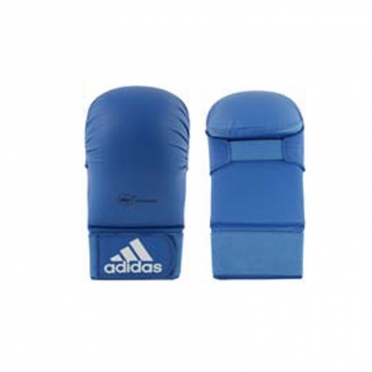 Adidas karate handschoenen WKF blauw zonder duim