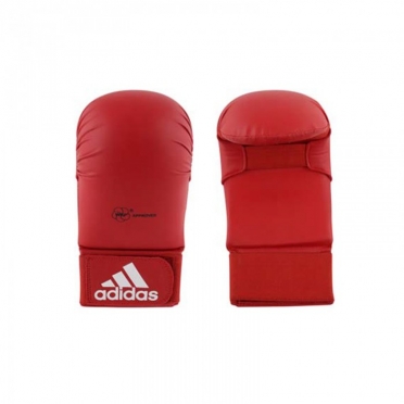 Adidas karate handschoenen WKF rood zonder duim