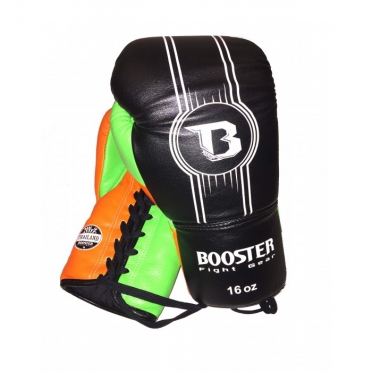 Booster Pro Range BGL V6 leren bokshandschoenen zwart/oranje/groen