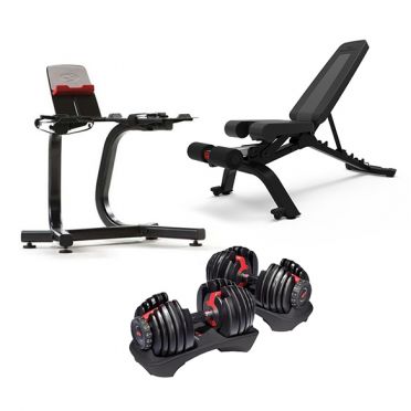 Bowflex 552i S selecttech haltersysteem 23,8 kg + standaard + bench