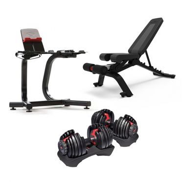 Bowflex 552i S selecttech haltersysteem 23,8 kg + standaard + bench 