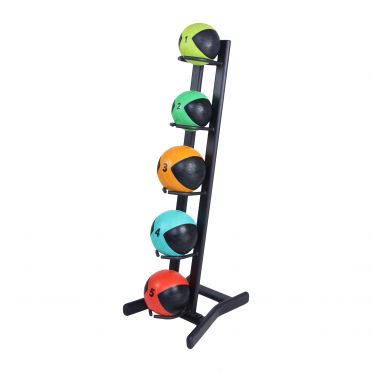 Lifemaxx Medicine Ball Rack compleet met 5 Medicine Balls 