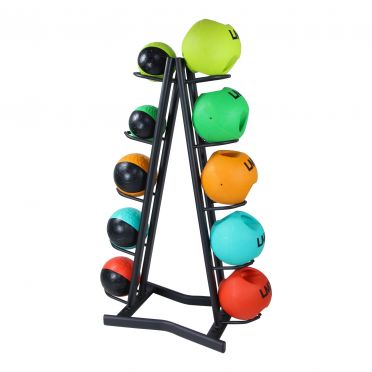 Lifemaxx Medicine Ball Rack compleet met 10 Medicine Balls 