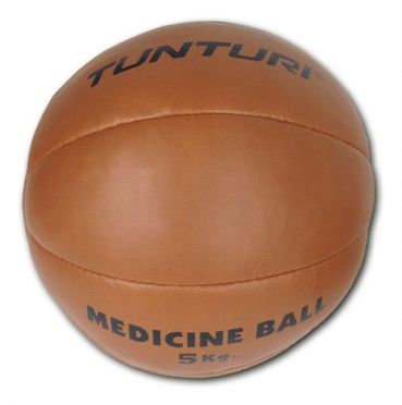 Tunturi Medicine ball Kunstleer 5 kg bruin 