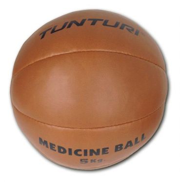 Tunturi Medicine ball Kunstleer 5 kg bruin