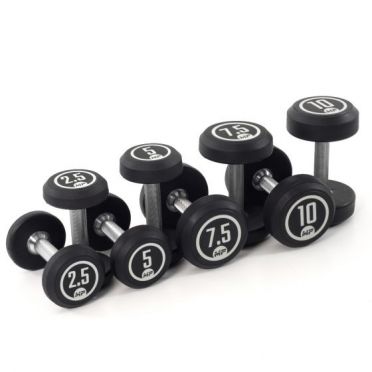 Muscle Power dumbbellset rond rubber 2,5 - 10 kg 