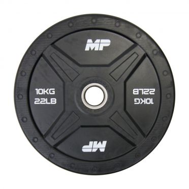 Muscle Power olympische bumper plate 50 mm 10 kg zwart 