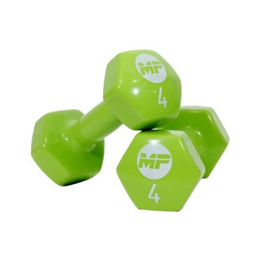 Muscle Power Vinyl Dumbbellset 2 x 4 kg groen 