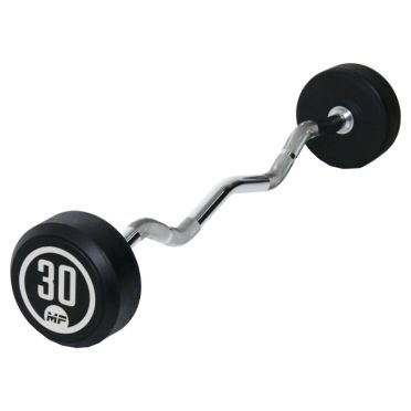 Muscle Power Rubber vaste curl halterstang 30 kg 