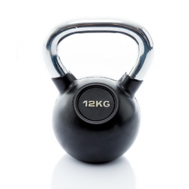 Muscle Power Kettlebell Rubber - Chrome 12 KG MP1301
