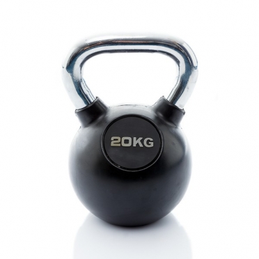 Muscle Power Kettlebell Rubber - Chrome 20 KG MP1301