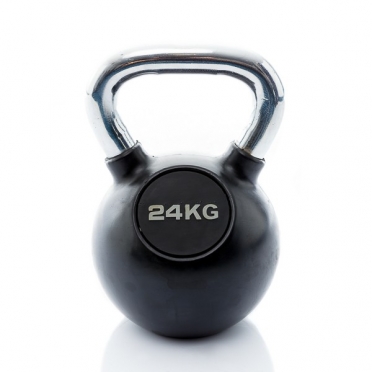Muscle Power Kettlebell Rubber - Chrome 24 KG MP1301