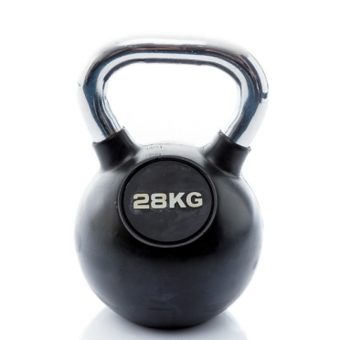 Muscle Power Kettlebell Rubber - Chrome 28 KG MP1301