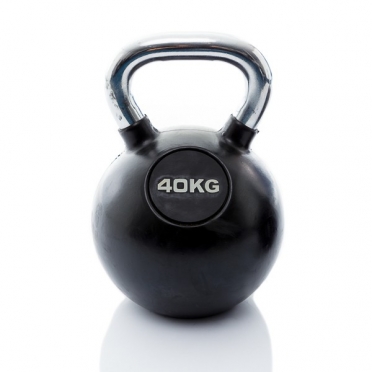 Muscle Power Kettlebell Rubber - Chrome 40 KG MP1301