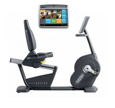 TechnoGym ligfiets Excite+ New Recline 700 Unity zwart gebruikt