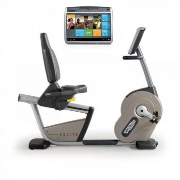 TechnoGym ligfiets Excite+ New Recline 700 Unity zilver gebruikt