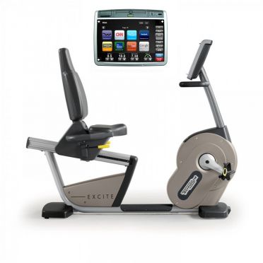 TechnoGym ligfiets Recline Excite+ 700 Visioweb zilver gebruikt