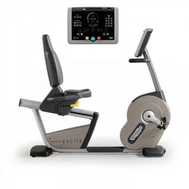 TechnoGym ligfiets Recline Excite+ 700i zilver gebruikt