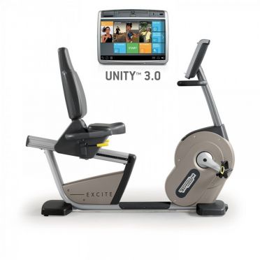 TechnoGym ligfiets Excite+ New Recline 700 Unity 3.0 zilver gebruikt