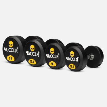 NUCCLR rubber dumbbell set 12.5-20 KG 