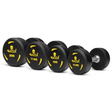 NUCCLR PU dumbbell set 12.5-20 KG 