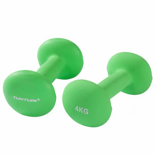 Tunturi Neopreen Dumbbell Set 4 kg groen 