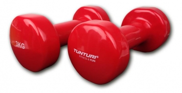 Tunturi Dumbells Vinyl Overtrokken Gietijzer Rood 3 kg 14TUSFU111 