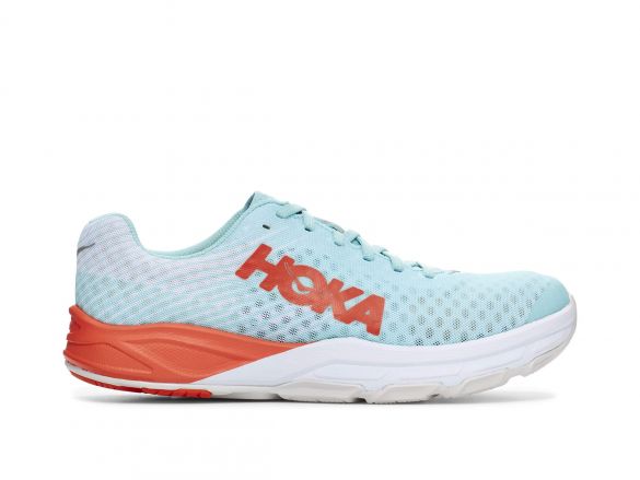 Hoka One One Evo Carbon Rocket hardloopschoenen blauw/rood heren 1100049-ASMR